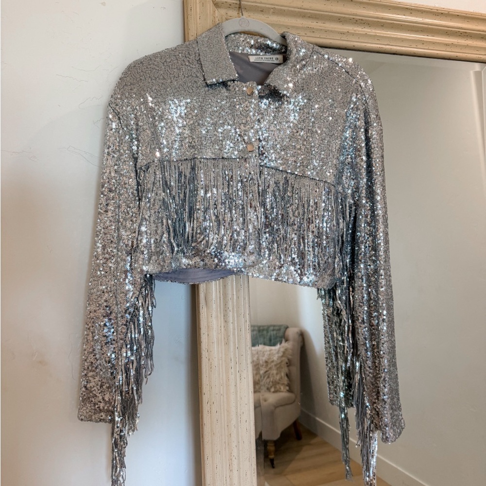 12th Tribe Sequin Fringe Jacket